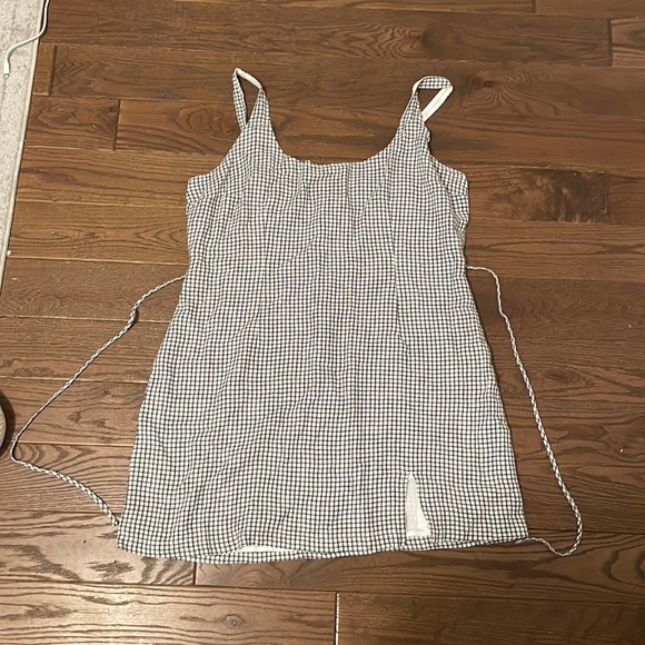 Abercrombie & Fitch Dresses & Skirts - Abercrombie & Fitch 90s Tank Slip Mini Dress XL Black and White Checkered Print